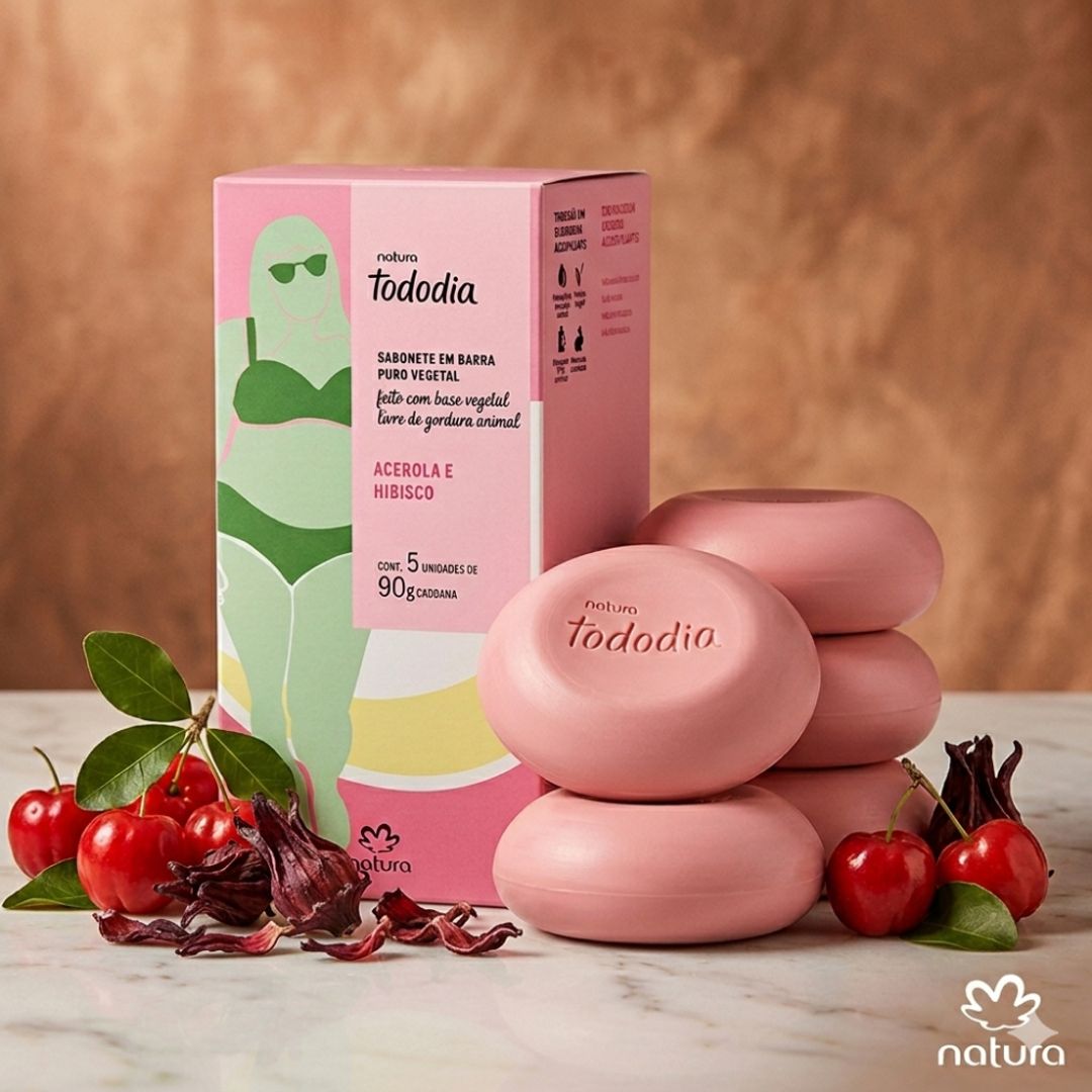 Jabon en Barra *5und Acerola E Hibisco