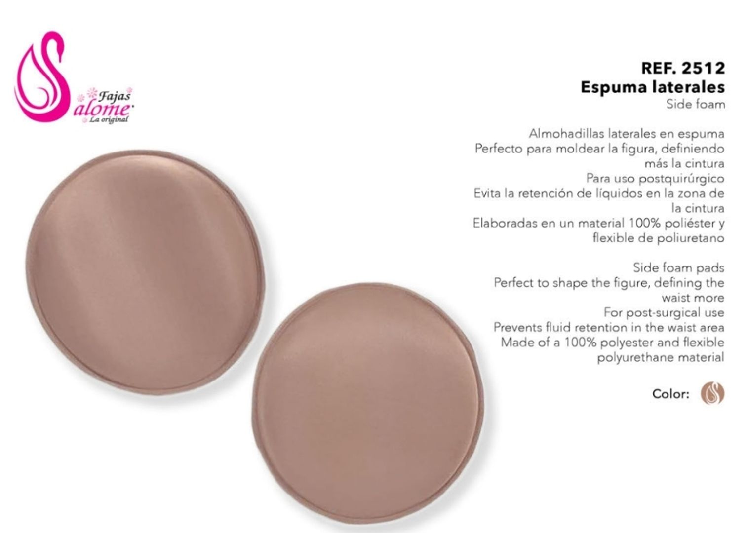 ESPUMA LATERALES 2512 PARA FAJAS SALOME