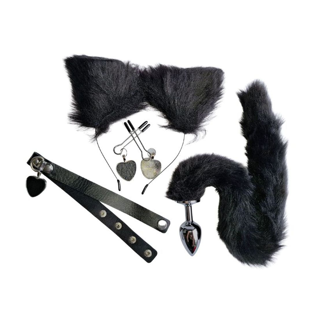 KIT ZORRA DISFRAZ ERÓTICO NEGRO.