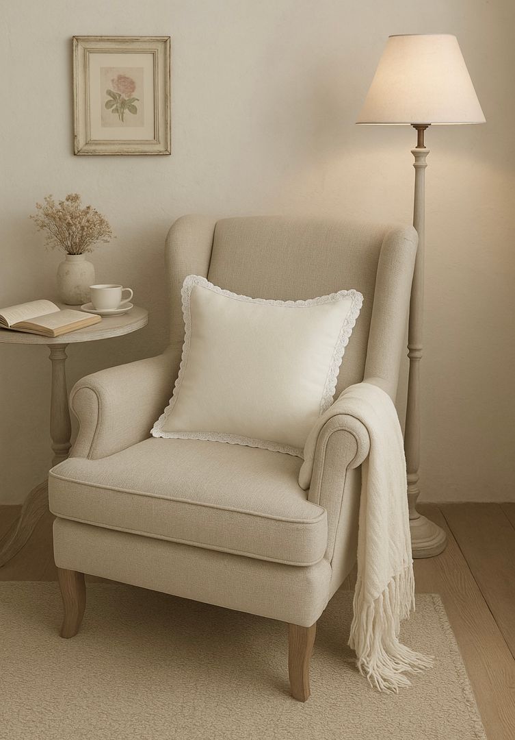 Almohadón Tusor Blanco VENDIDO 