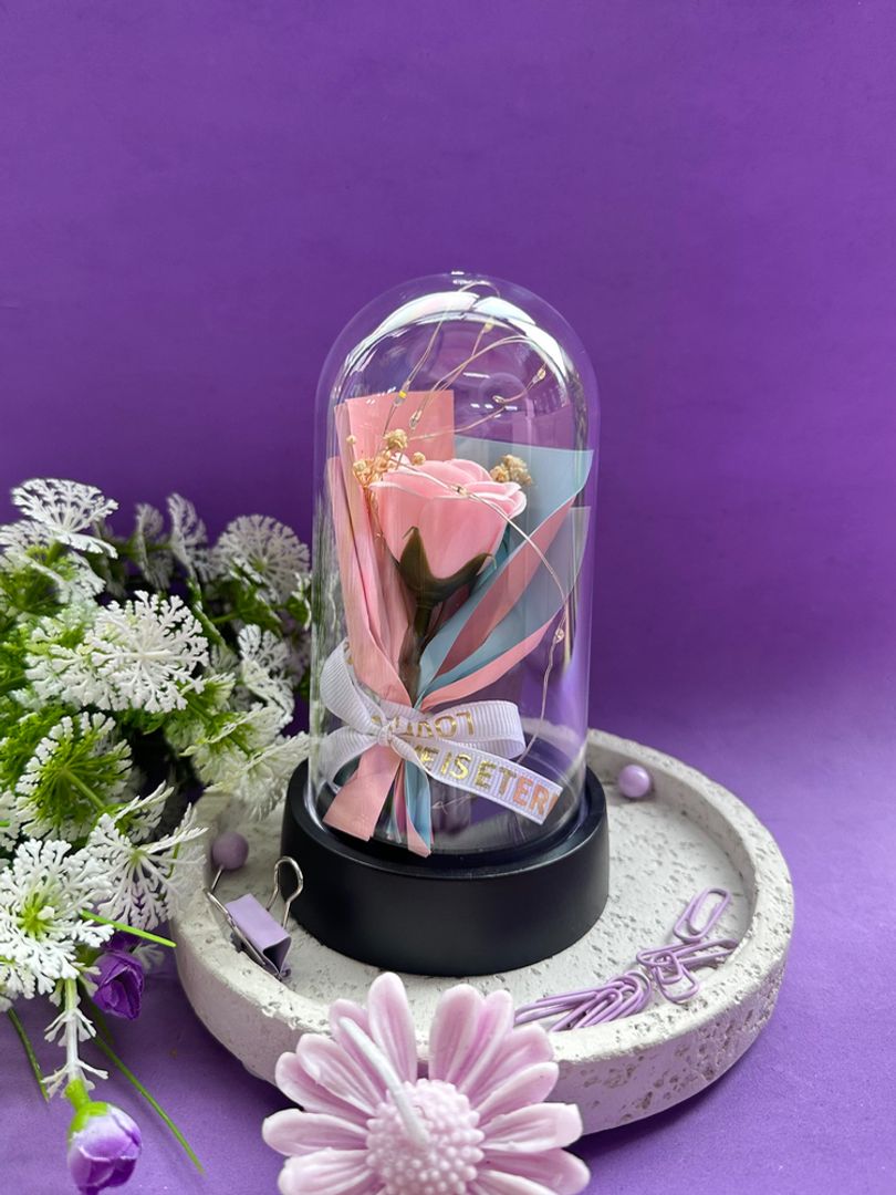 FLOR ETERNA PEQUEÑA CON LUZ