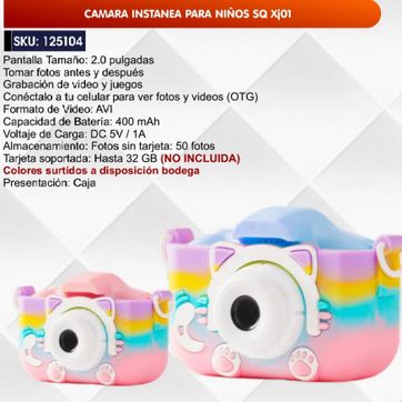 CAMARA INSTANTÁNEA PARA NIÑOS  - imagen 1