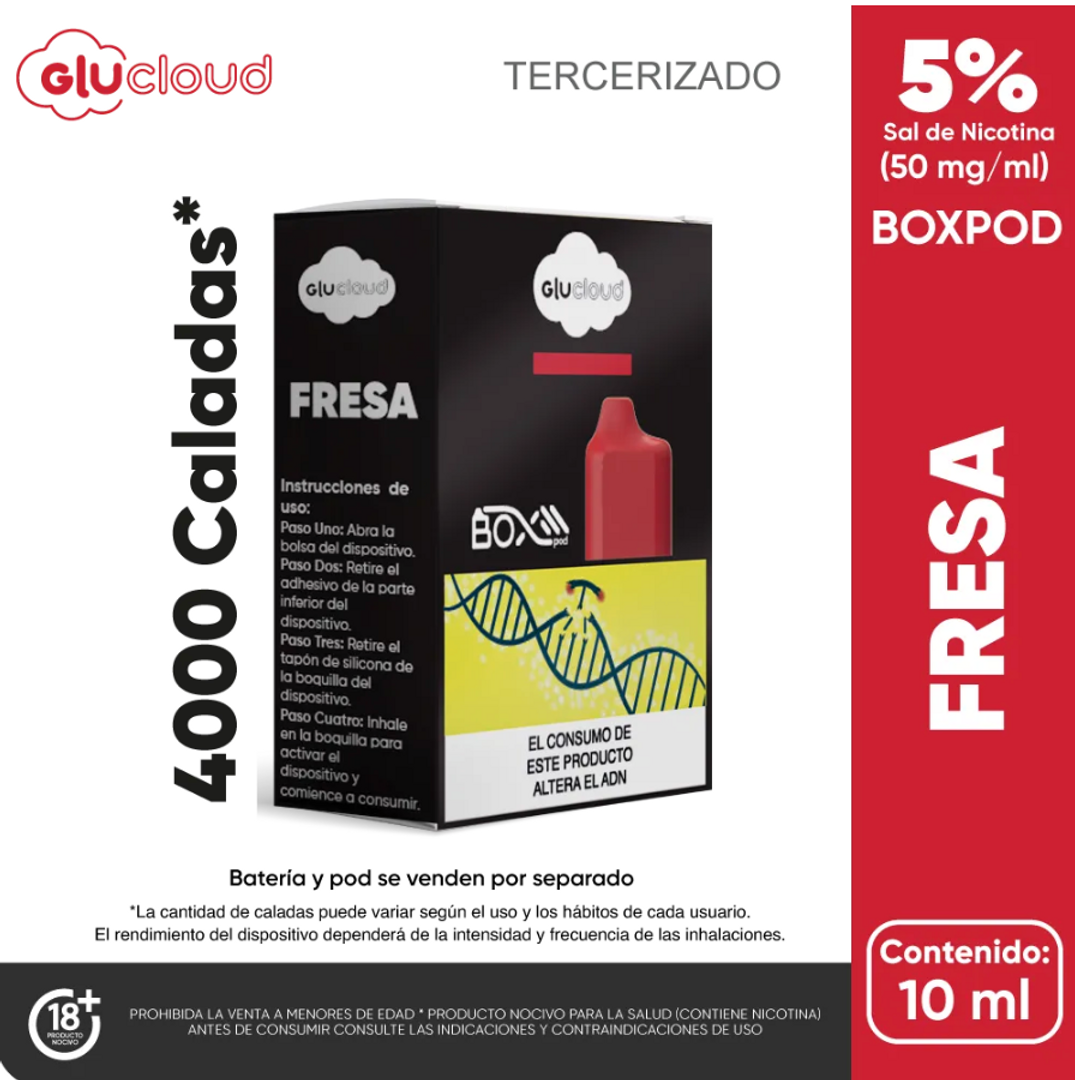 Glucloud Fresa Boxpod 4000 Puffs