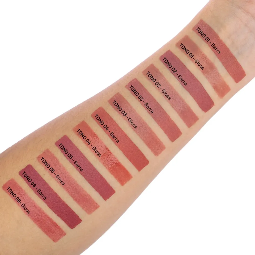 Labial Doble Barra y Gloss Eclipse