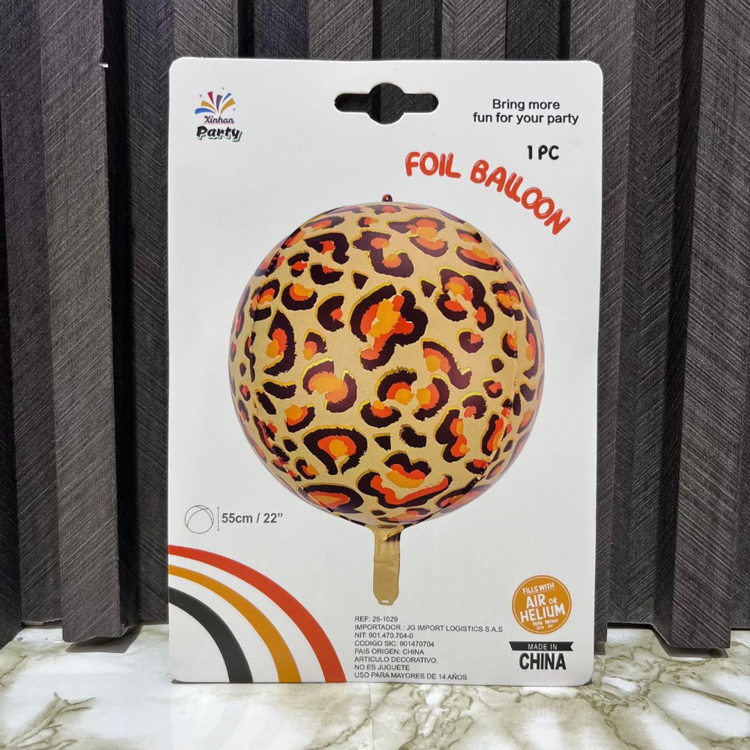GLOBO ANIMAL PRINT ORBY SURTIDO