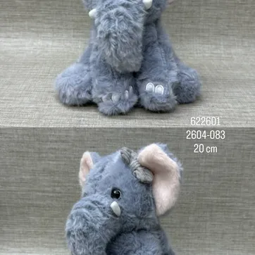 Imagen del producto ELEFANTE GRIS CON MOÑO DE 20 CM 