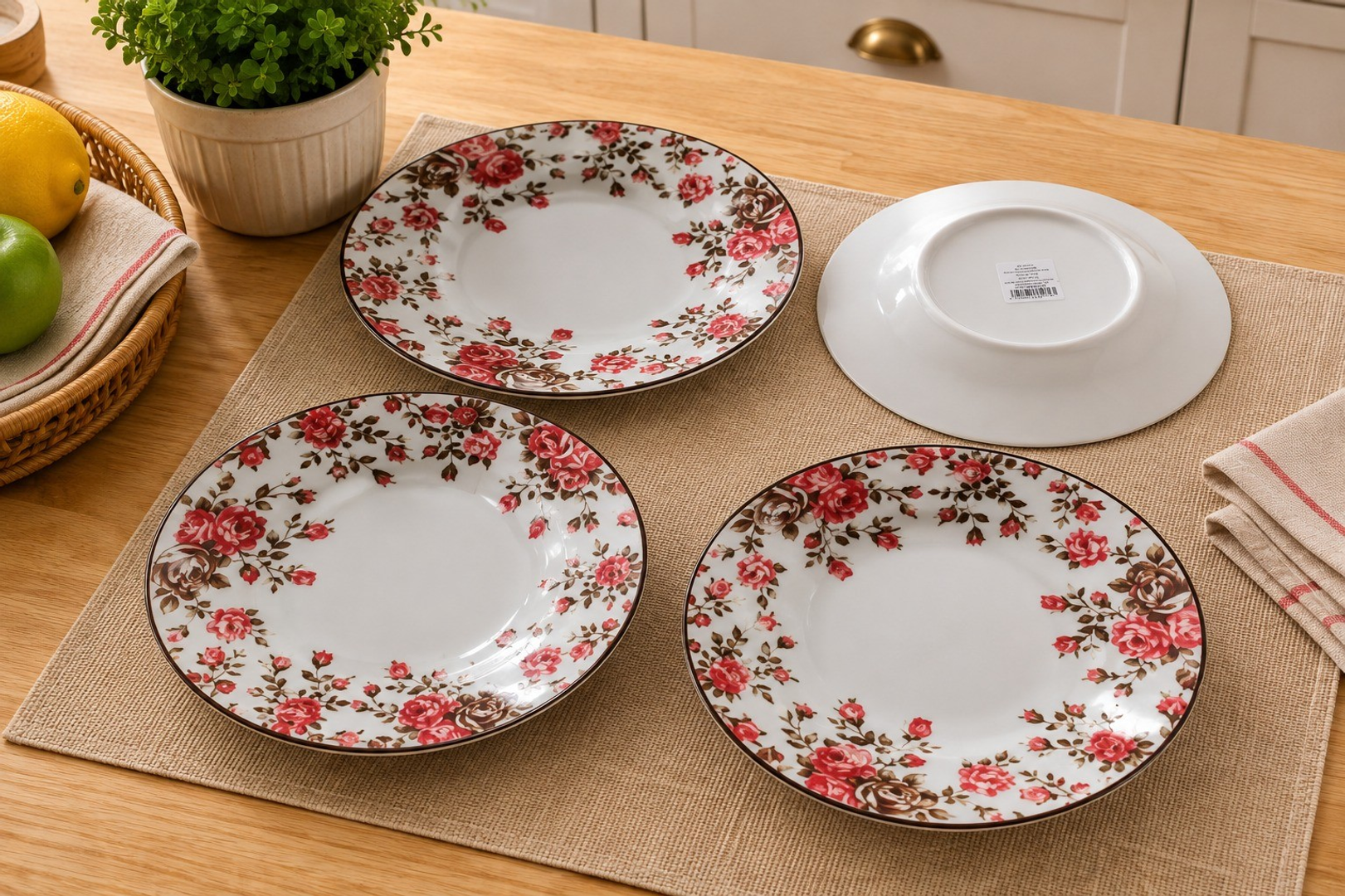 PLATO SEMI HONDO #8 DISEÑO "JARDIN"-HAPPY