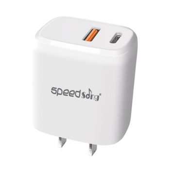 Cabeza cargador Tipo C y USB 20W SpeedSong - imagen 1
