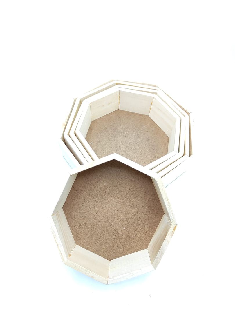 juego de caja octagonal x 5