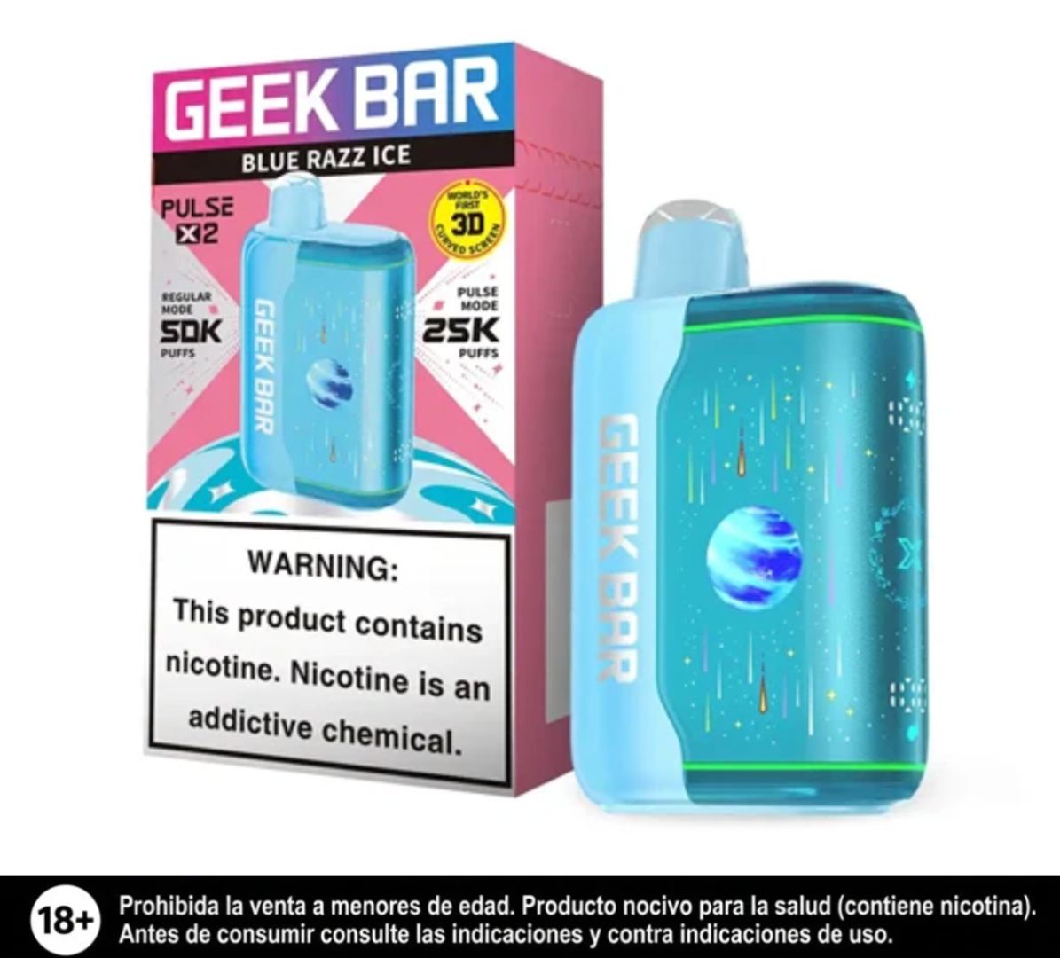 Geek Bar Pulse X2 Blue Razz Ice 50.000 Puffs