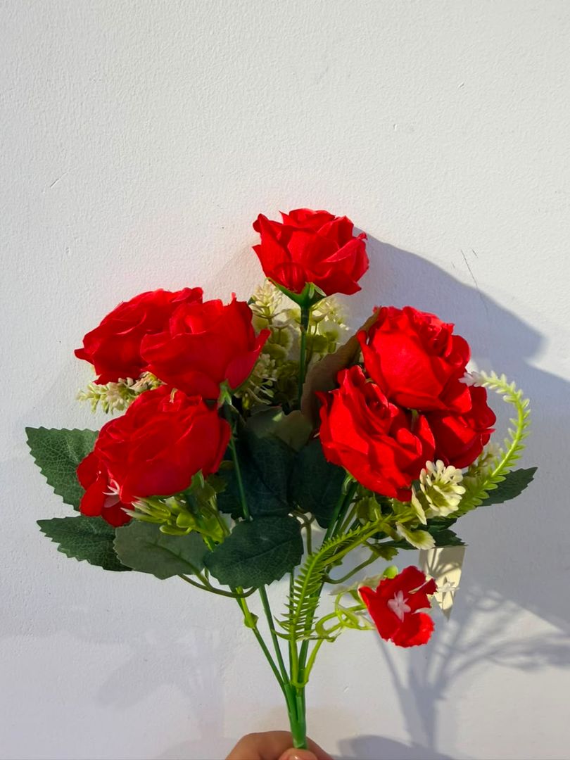 MINI ROSA X 7 ROJA