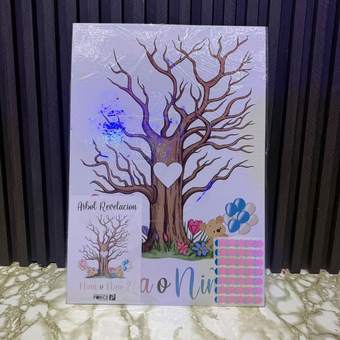 ARBOL REVELACION DE GENERO INCLUYE STICKER 