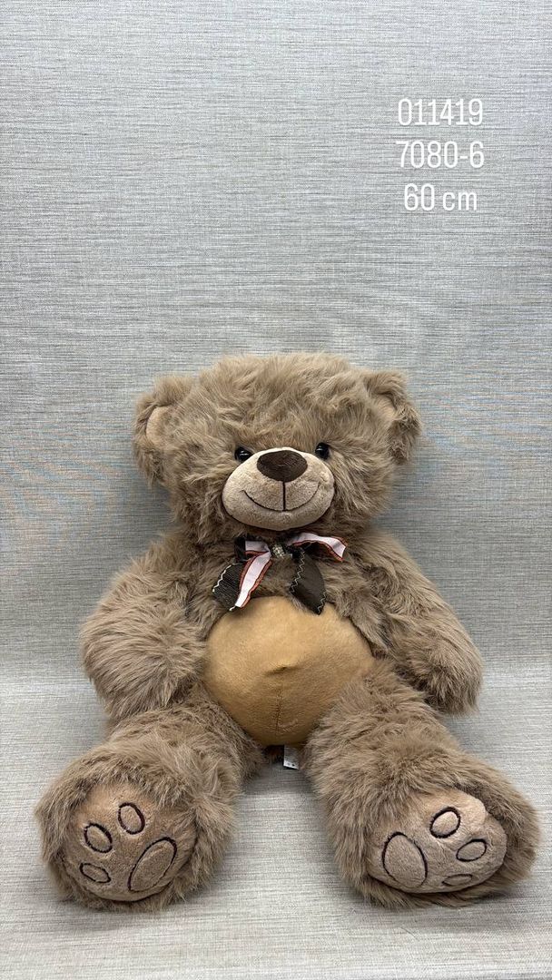 OSO PELUDITO CON MOÑO 60 CM