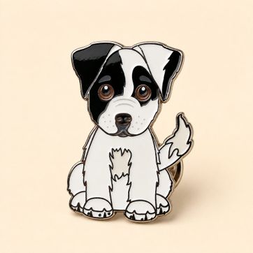 PIN CRIOLLITO BLANCO NEGRO - imagen 1