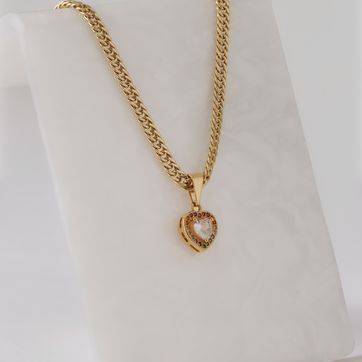 Imagen del producto Cadena continúa más dije corazon 