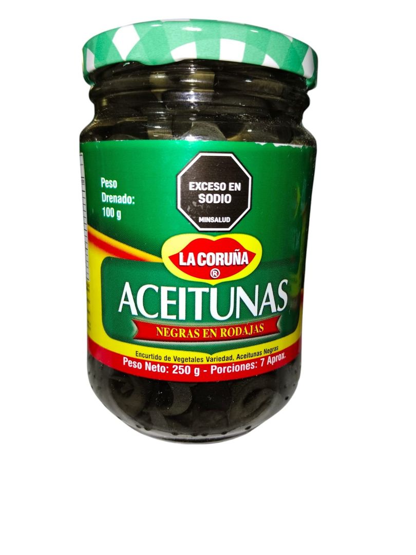 ACEITUNAS NEGRAS EN RODAJAS LA CORUÑA*250G