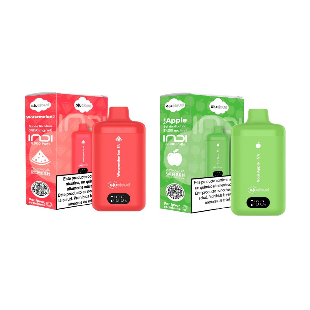 2 GluCloud Indi 8.000 Puffs