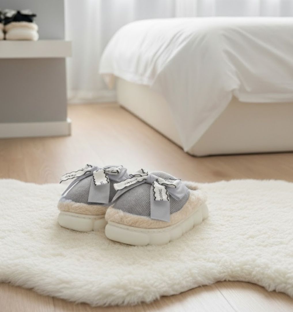 Pantuflas moño 