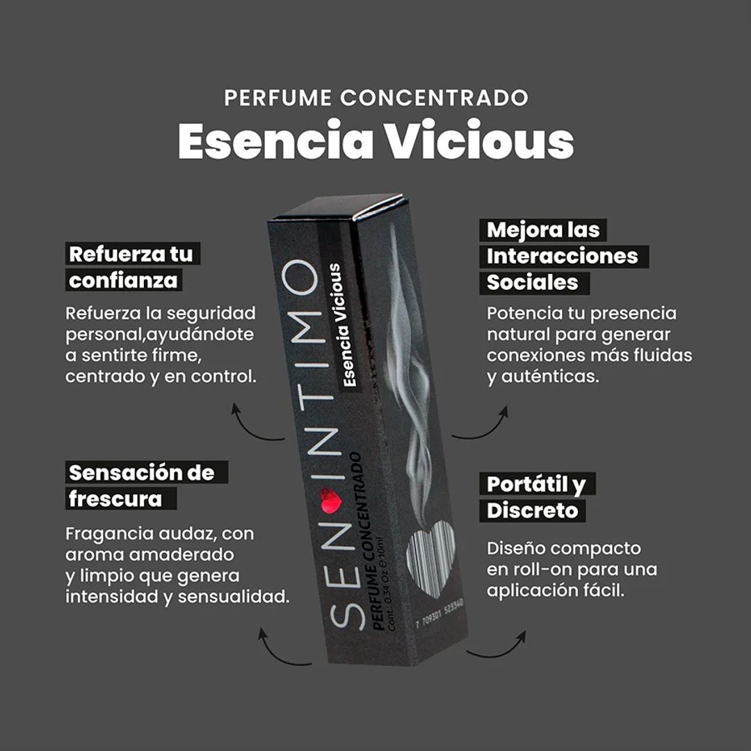 Pheromone Infused Parfum Vicious x 10 Ml Sen Intimo Usa