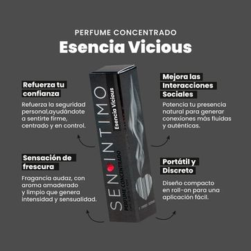 Pheromone Infused Parfum Vicious x 10 Ml Sen Intimo Usa - imagen 1