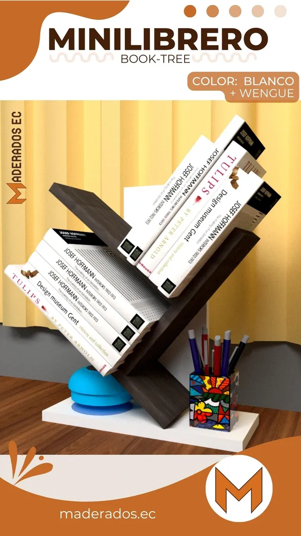 Minilibrero pequeño tipo árbol
