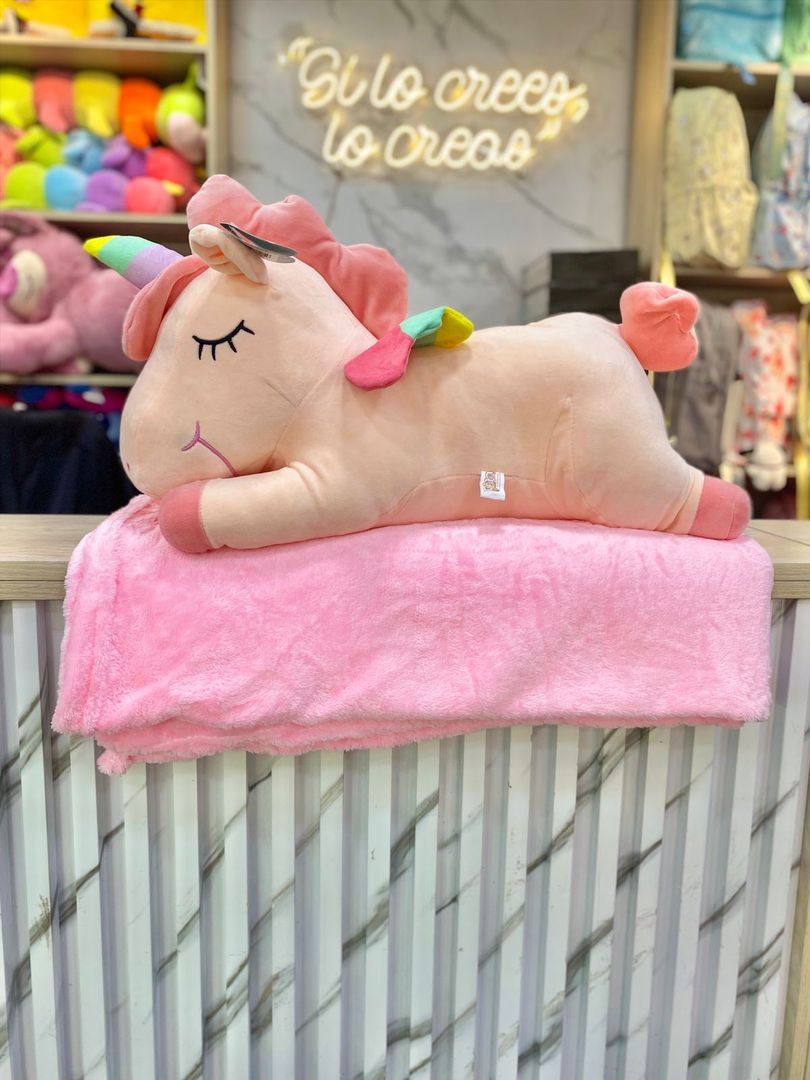 UNICORNIO CON COBIJA ( 50 CM )