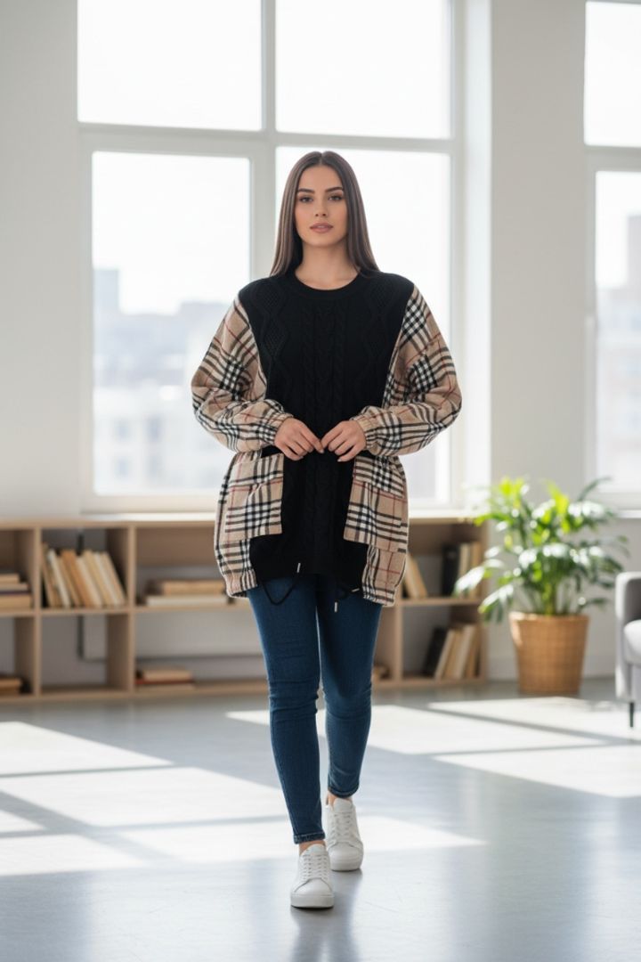 BUZO TURKO TIPO BURBERRY