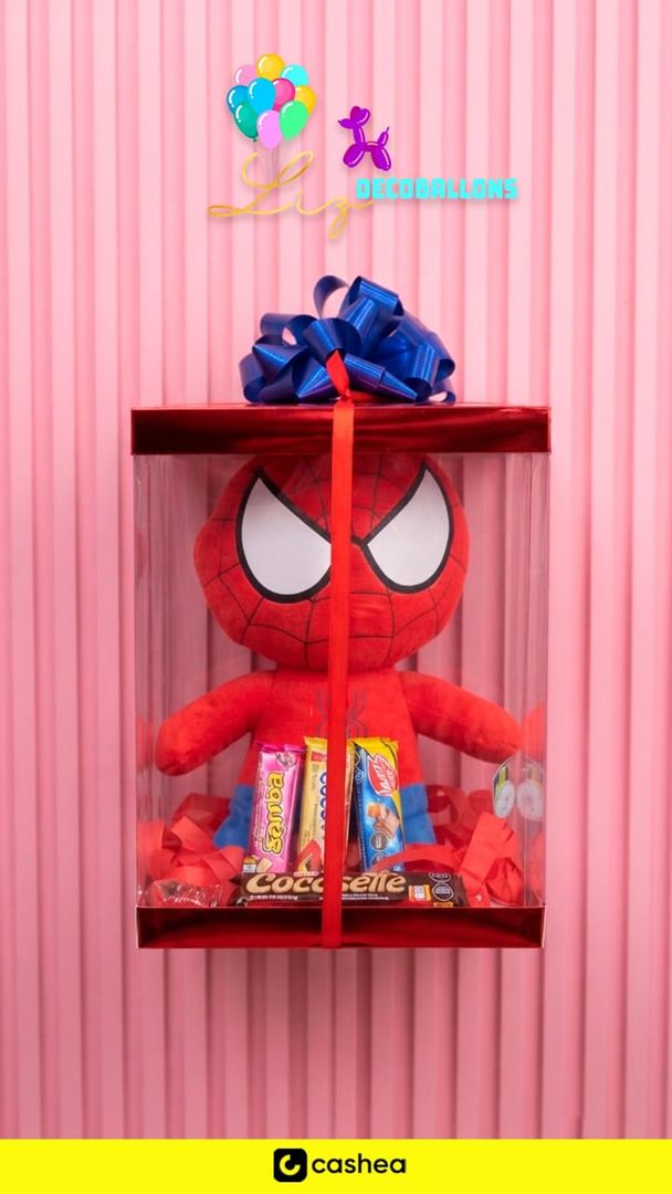 ARREGLO DE SPIDERMAN CAJA ACETATO