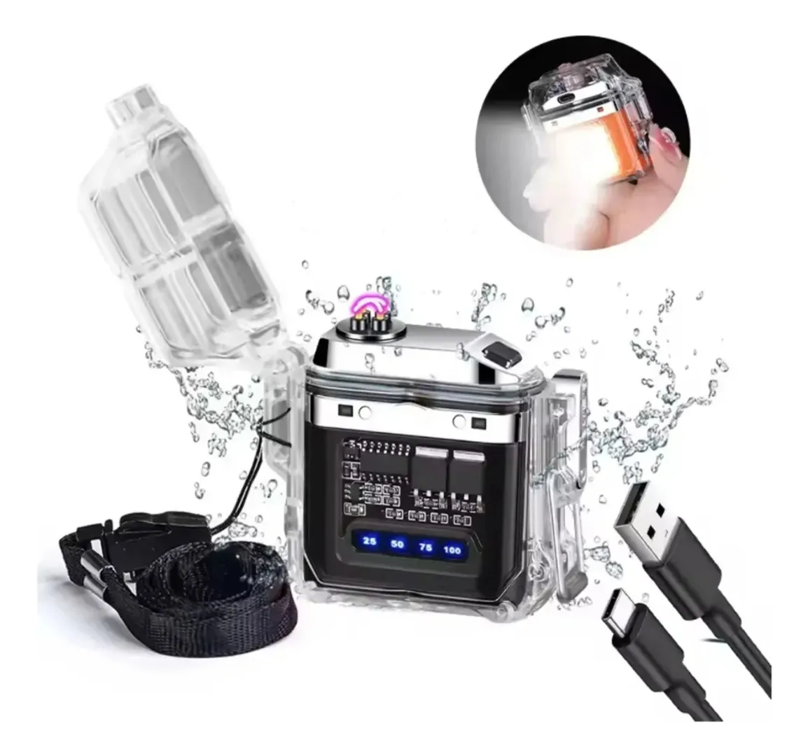 ENCENDEDOR MECHERO ELECTRONICO DOBLE ARCO 