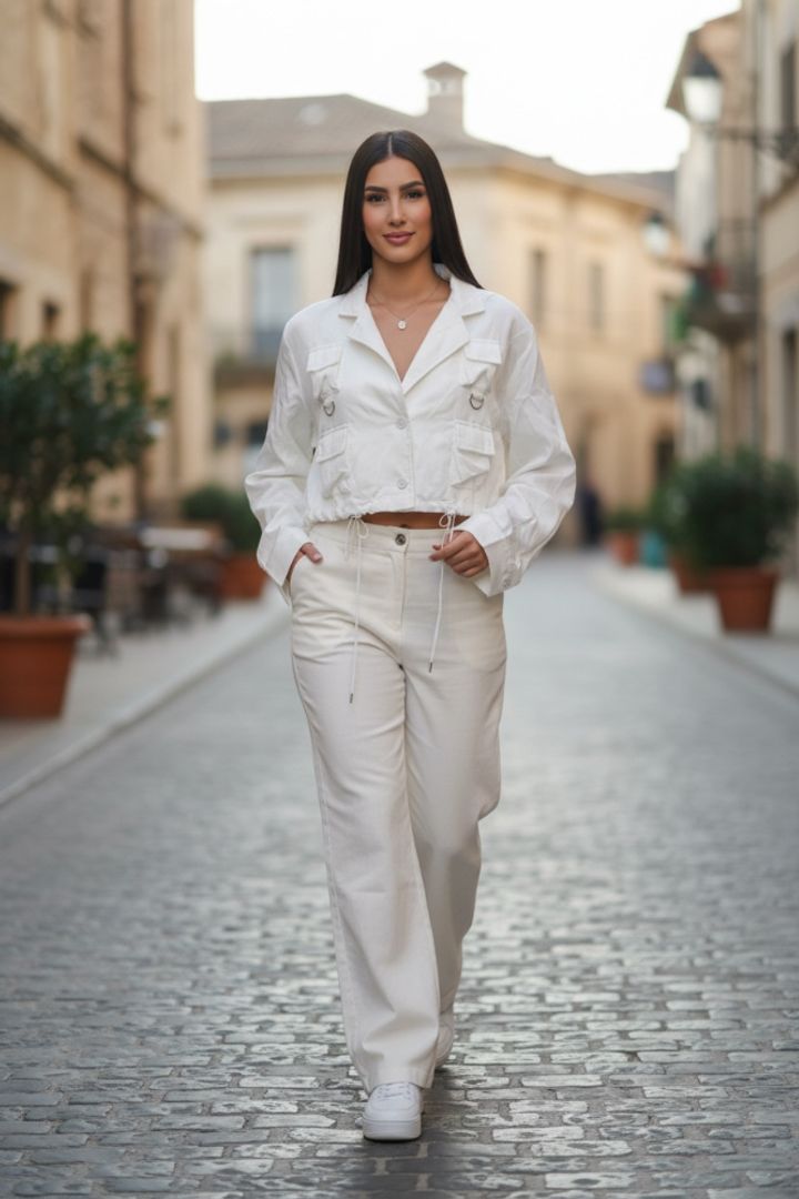 CHAQUETA CARGO WHITE 