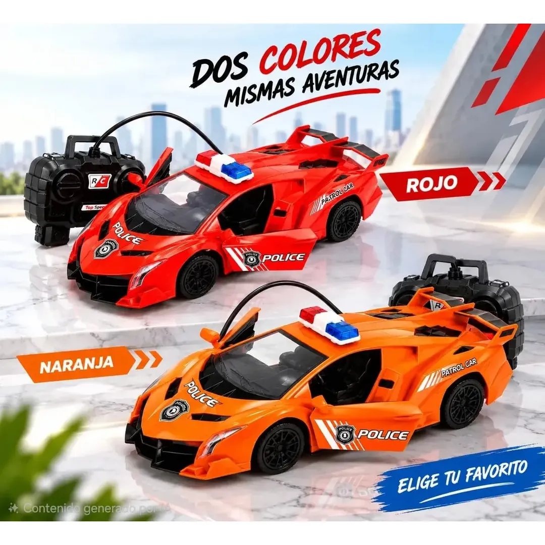 CARRO POLICIA DEPORTIVO A CONTROL REMOTO
