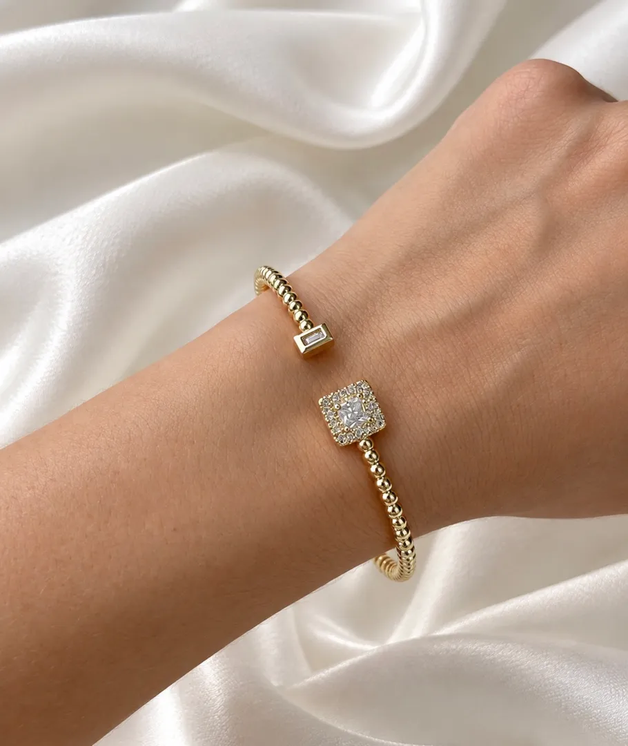 Brazalete cuadro circon