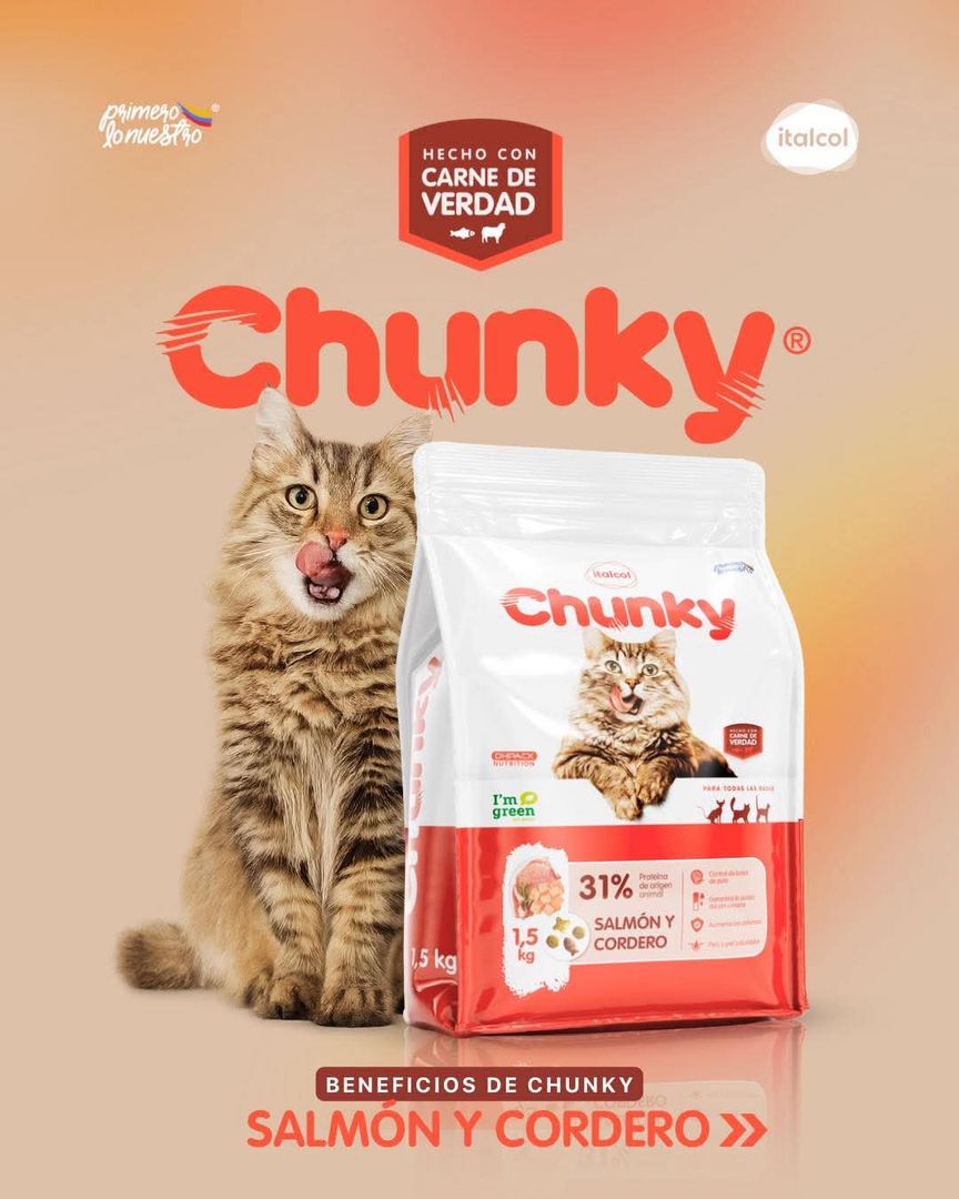 CHUNKY GATOS SALMON Y CORDERO 1.5 KG