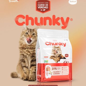 Imagen del producto CHUNKY GATOS SALMON Y CORDERO 1.5 KG