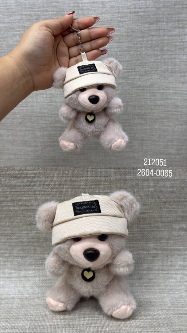LLAVERO PERRITO CON GORRO 