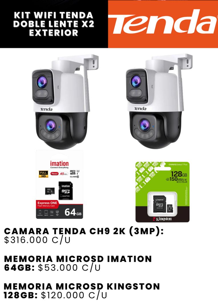 KIT WIFI TENDA DOBLE LENTE X2 EXTERIOR