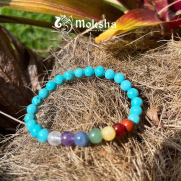 Pulsera 7 Chakras Turquesa - imagen 1