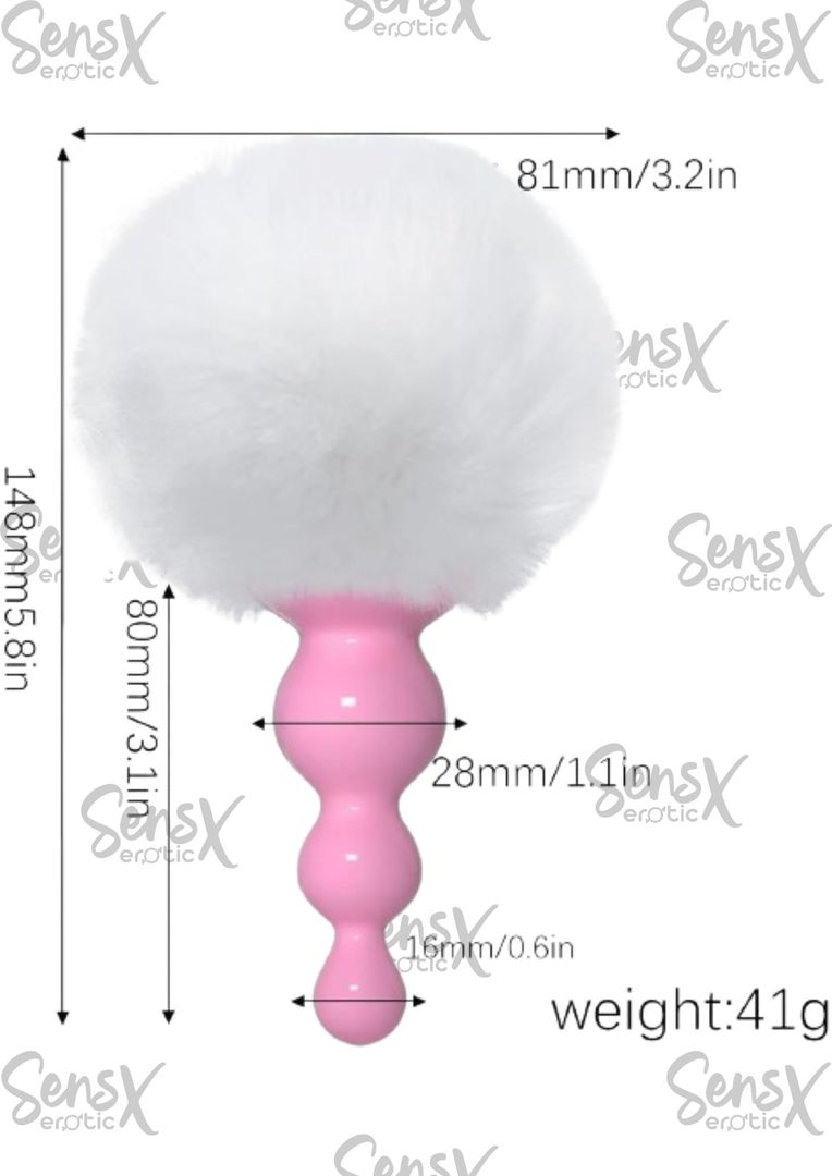 juguete sexual de cola de conejo de peluche para mujeres y hombres