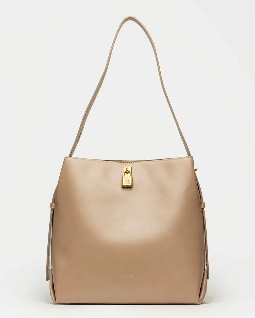 BOLSO THE LOCK TAUPE 