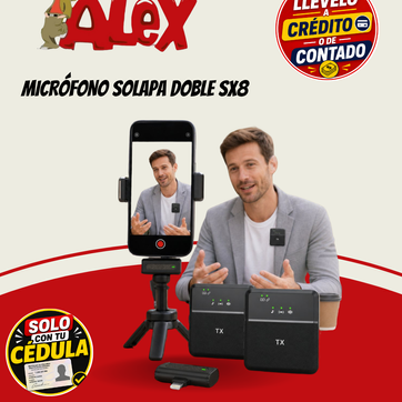 Imagen del producto MICRÓFONO SOLAPA DOBLE SX8