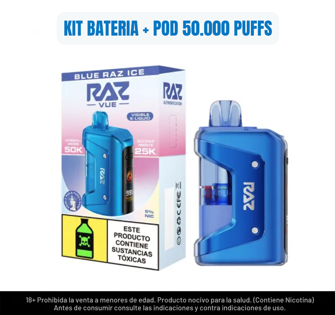 Raz Kit Blue Raz Ice 50.000 Puffs