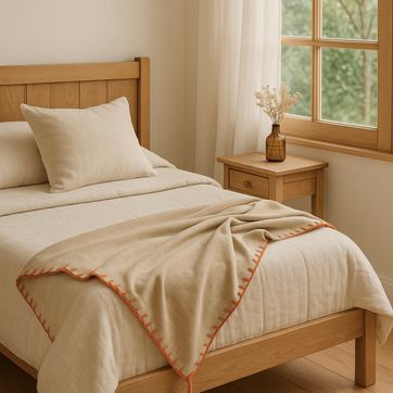 Manta /Throw Camel & Orange  - imagen 1