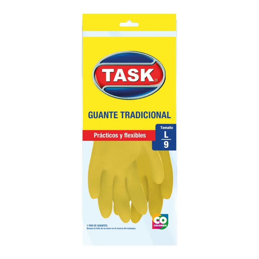 GUANTE TRADICIONAL AMARILLO TASK TALLA L 