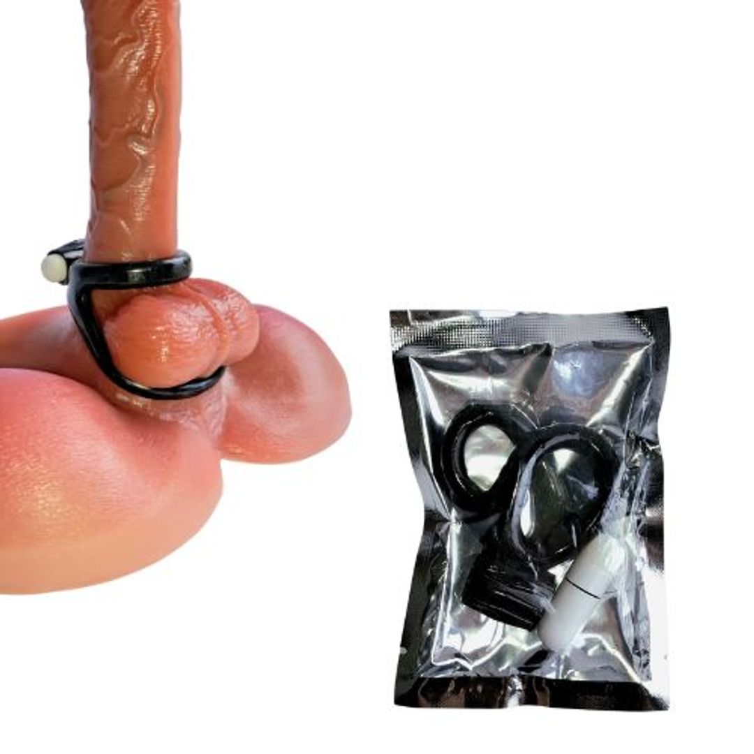 ANILLO VIBRADOR SILICONA DOBLE ARO AV-S03.