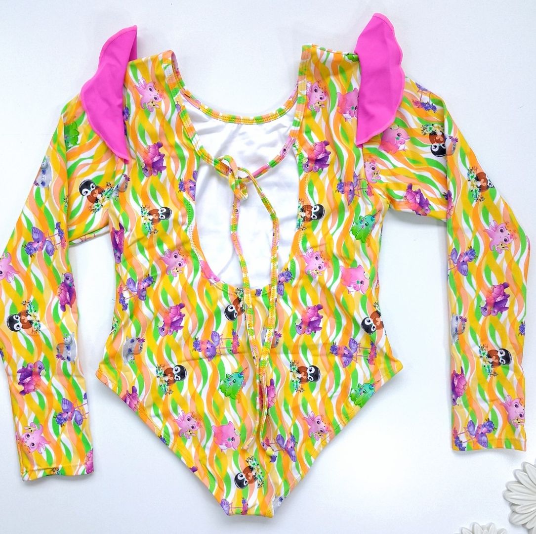 16 Manga larga niña escote espalda forrado parte delantera 