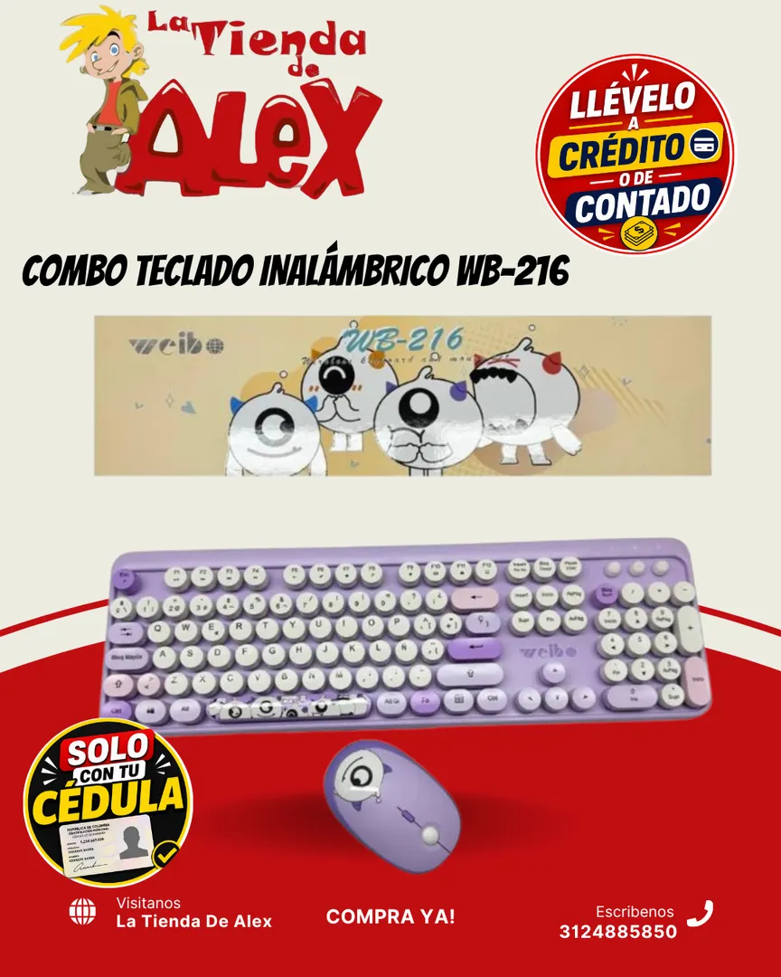 COMBO TECLADO INALÁMBRICO WB-216