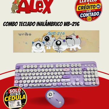 Imagen del producto COMBO TECLADO INALÁMBRICO WB-216
