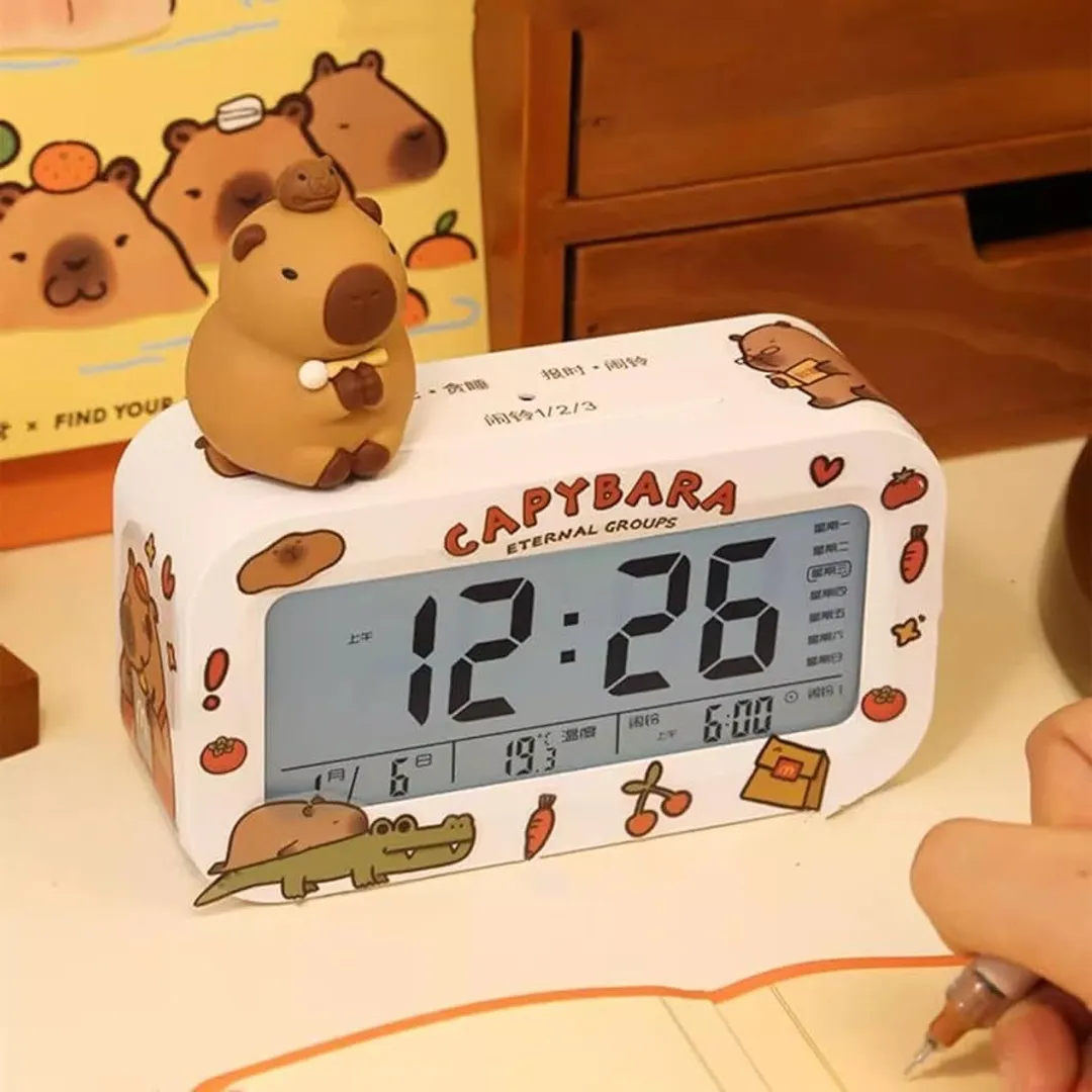 Reloj despertador capibara 