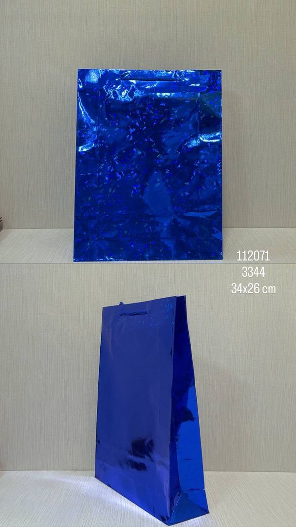 BOLSA DE REGALO AZUL 34X26 CM