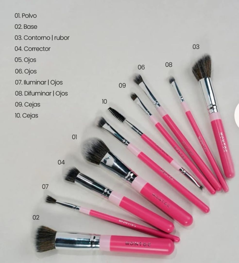 462- SET DE BROCHAS FLUFFY MONTOC 